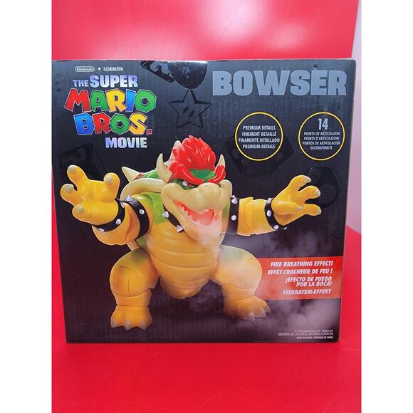 Bowser Fire Breathing Effect Figurine Super Mario Bros Movie Jakks 2023 - Picture 8 of 8